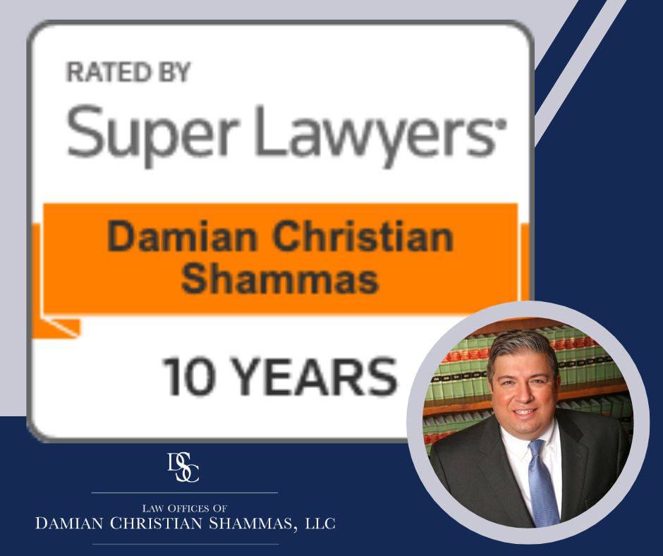 Damian Shammas, Esq. selected to the New Jersey Super Lawyers list for the tenth consecutive year